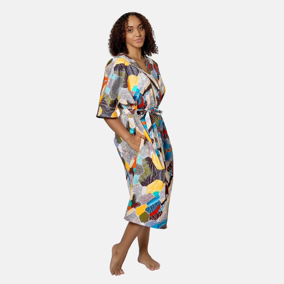 Ken Done's Aboriginal Unck Treatment Robe -240gsm