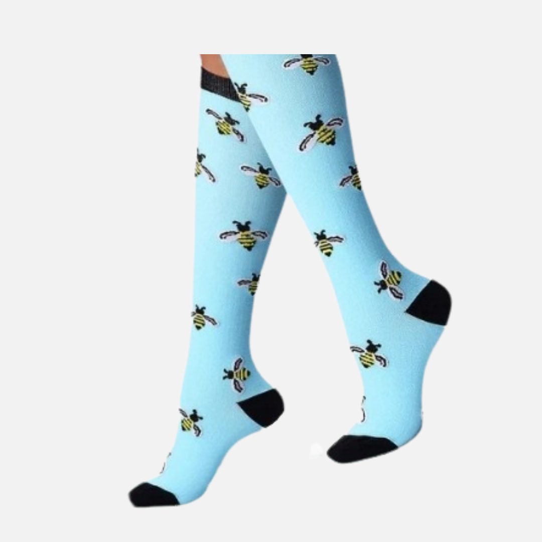 Knee High - Bee Party Compression Socks
