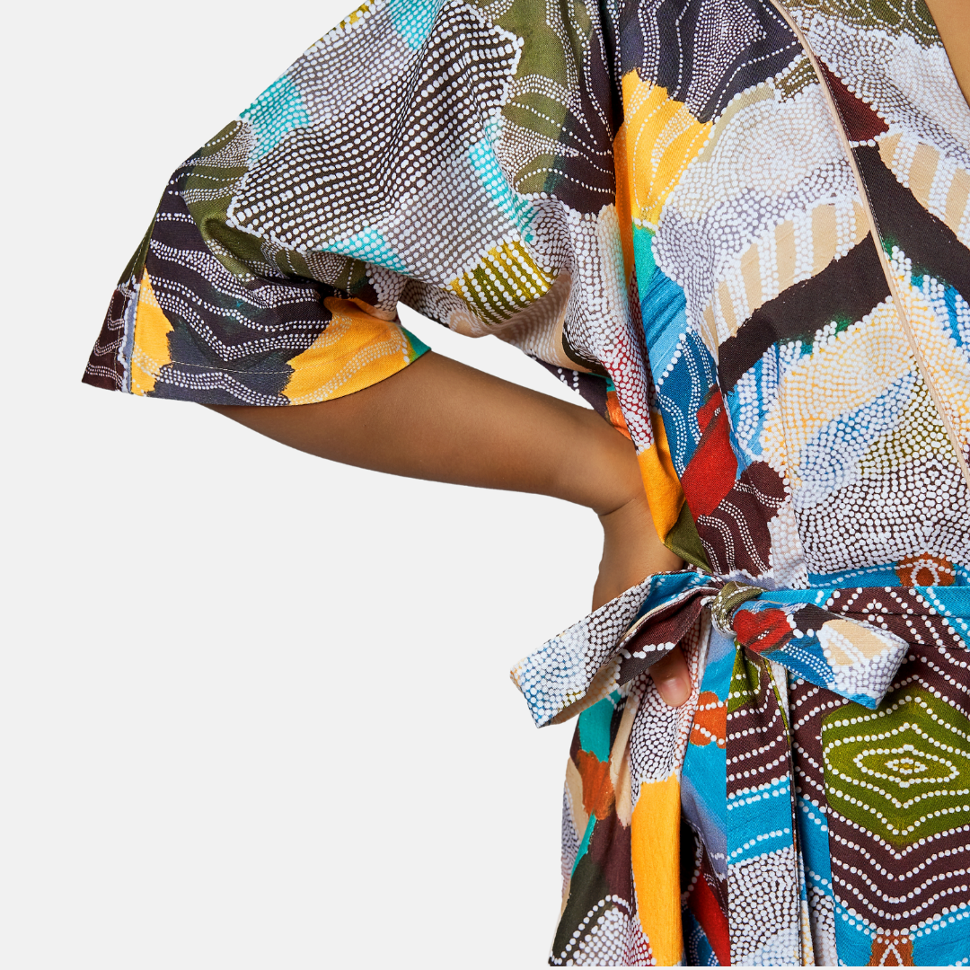 Ken Done's Aboriginal Unck Treatment Robe -240gsm