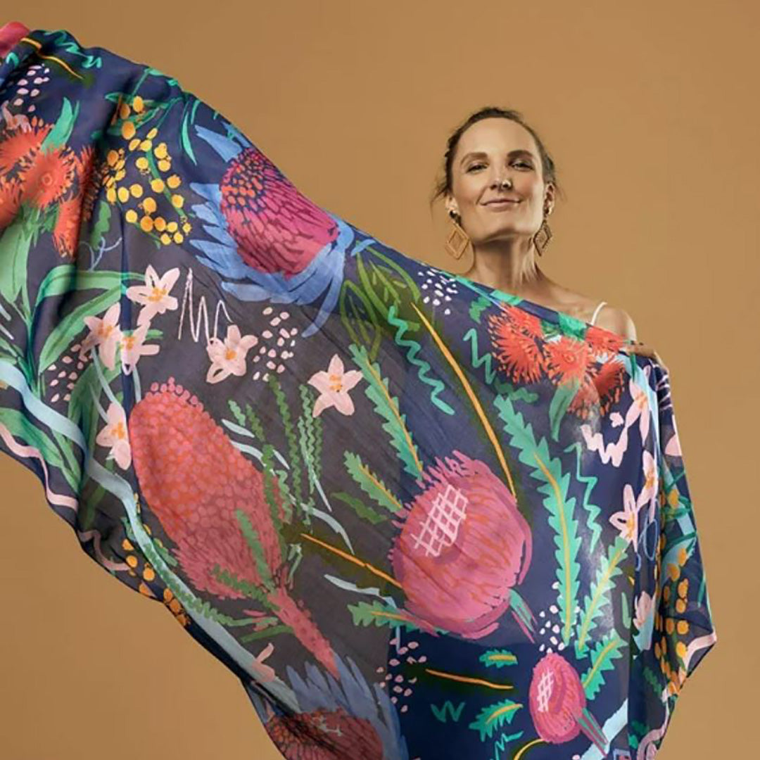 Wattle Warrior Scarf by Eve Bracewell